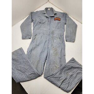 Vintage Wrangler Big Ben Herringbone Coveralls w/ Swepco Power Patch Size 42 Reg